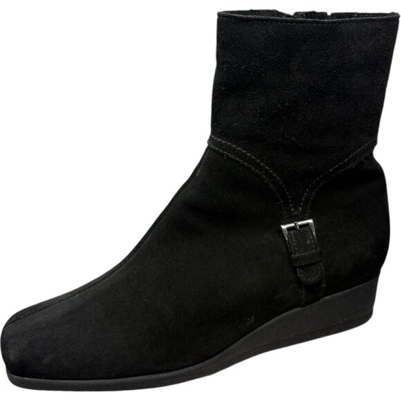 La Canadienne Sanford Suede Zip Waterproof Wedge Ankle Boot - Picture 1 of 10